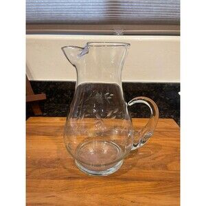 Princess House Etched Crystal "Heritage" Pitcher 72oz